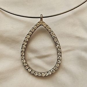 Vintage wire rhinestone choker